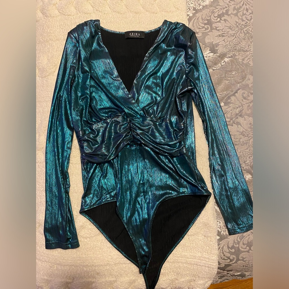 AKIRA | emerald green body suit size L